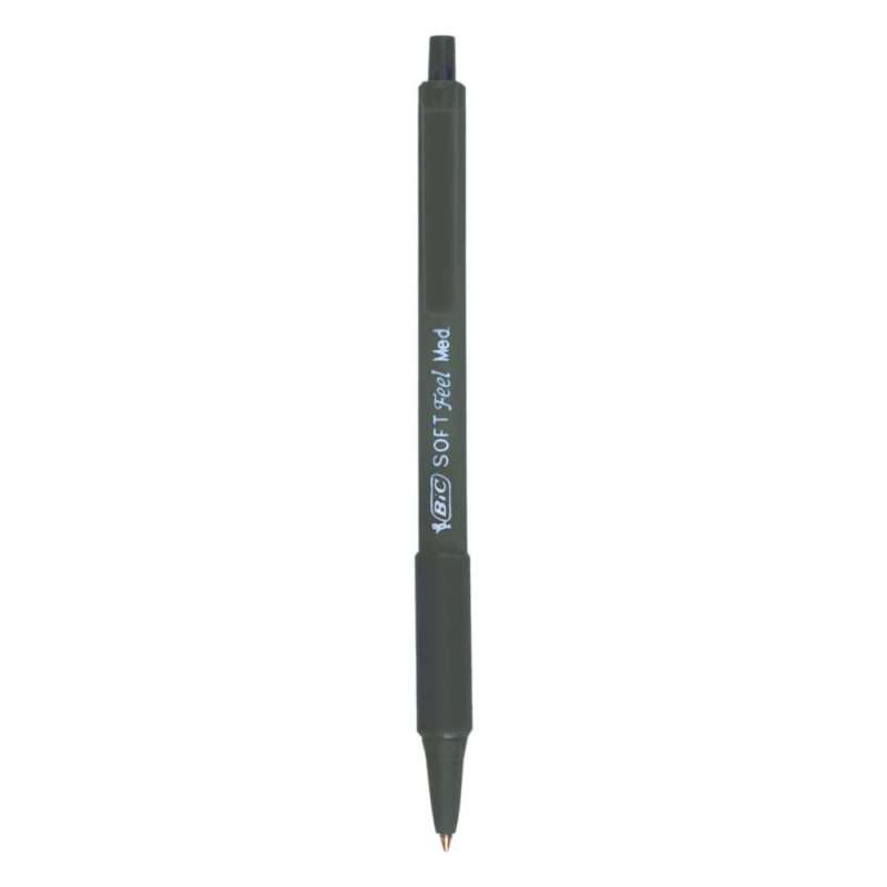 BIC Kugelschreiber Soft Feel Click Grip schwarz stehend