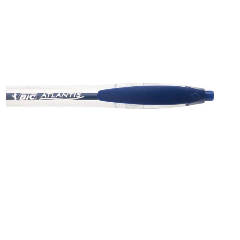 BIC Kugelschreiber Atlantis blau seitlich nah