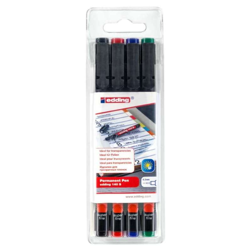 EDDING Ohp-Marker W-Fest Superfein 4er Set