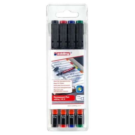 EDDING Ohp-Marker W-Fest Superfein 4er Set