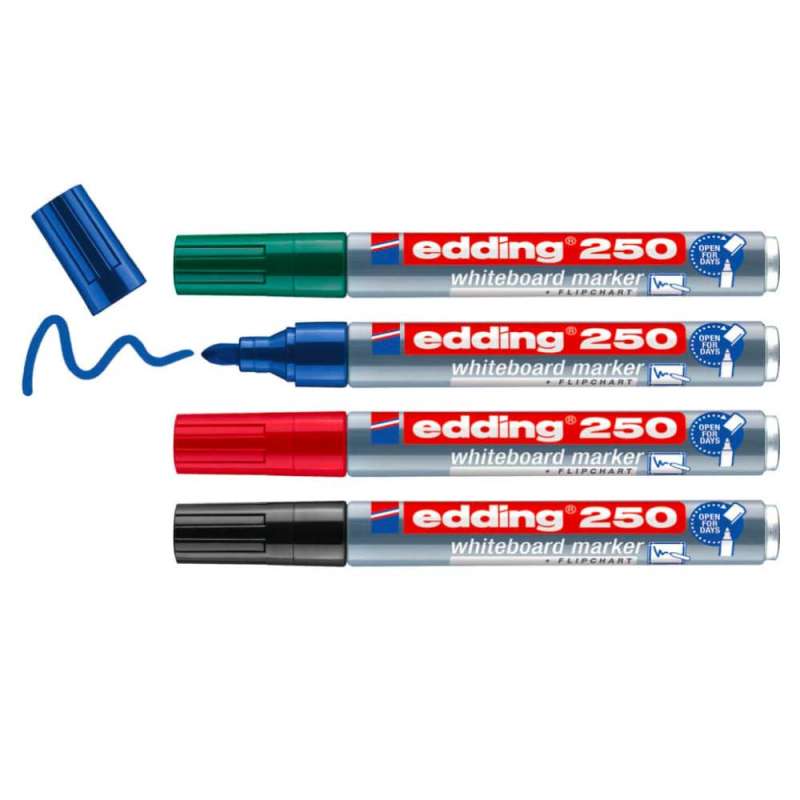 EDDING Board-Marker 250 Whiteboard-Marker 4er Set sortiert