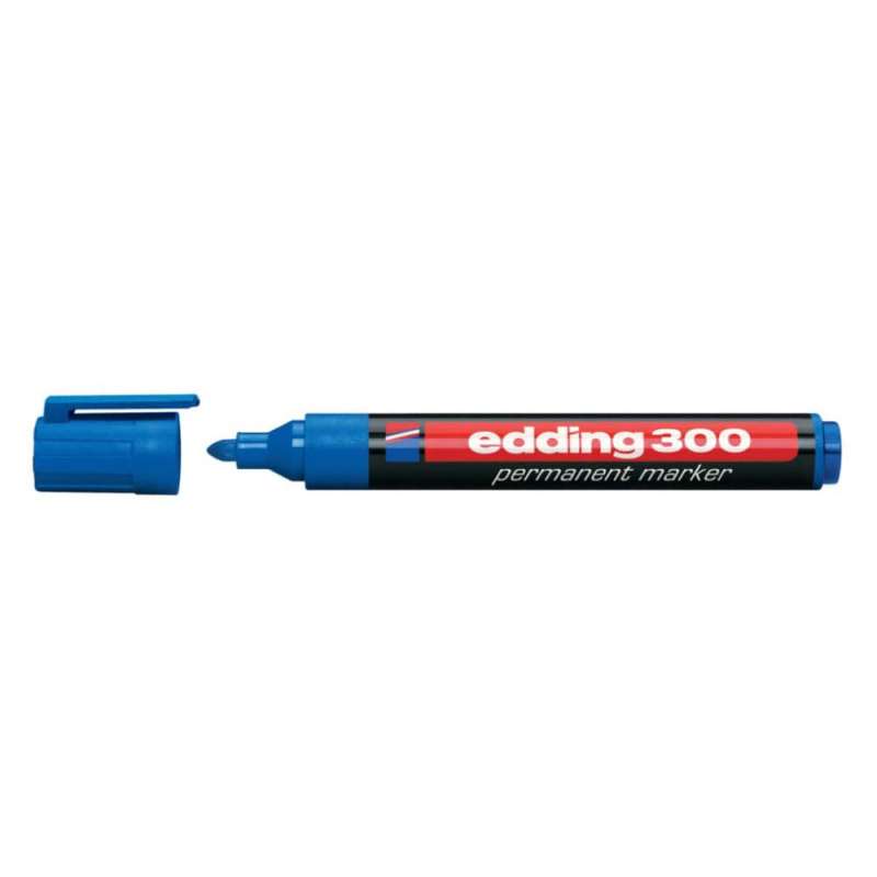 EDDING Filzschreiber Filzstift Marker Industrie blau offen
