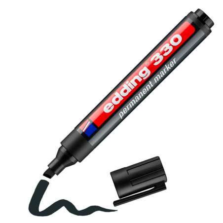 EDDING Filzschreiber Filzstift Marker Industrie schwarz