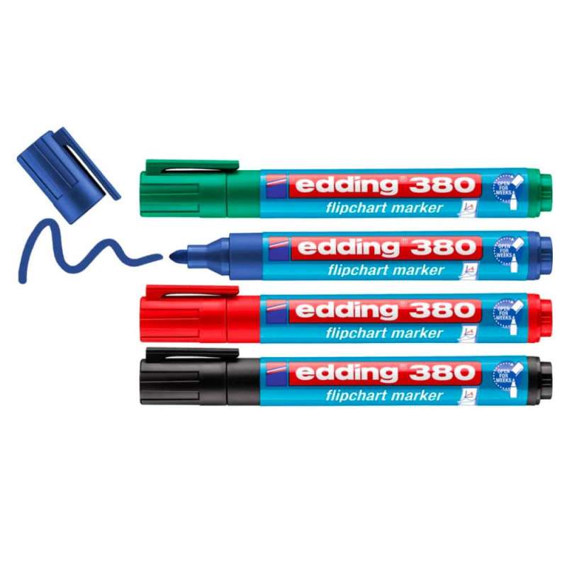 EDDING Flipchart Marker Capp-Off 4er Set 1,5 - 3 mm