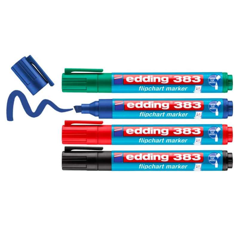 EDDING Flipchart Marker Capp-Off 4er Set 1 - 5 mm