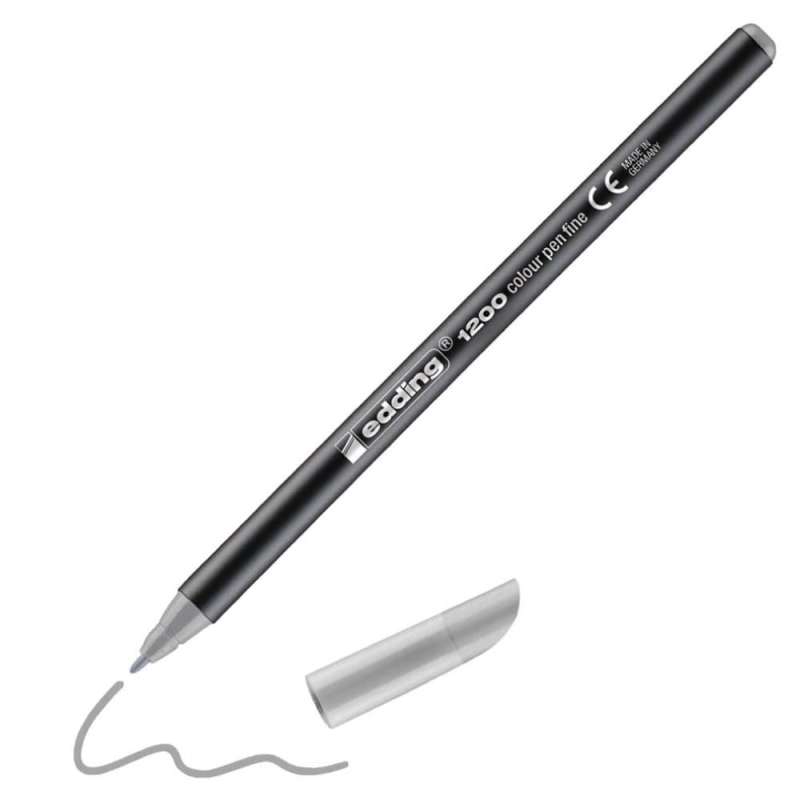 EDDING Filzschreiber Permanentmarker 0,5 - 1 mm silbergrau