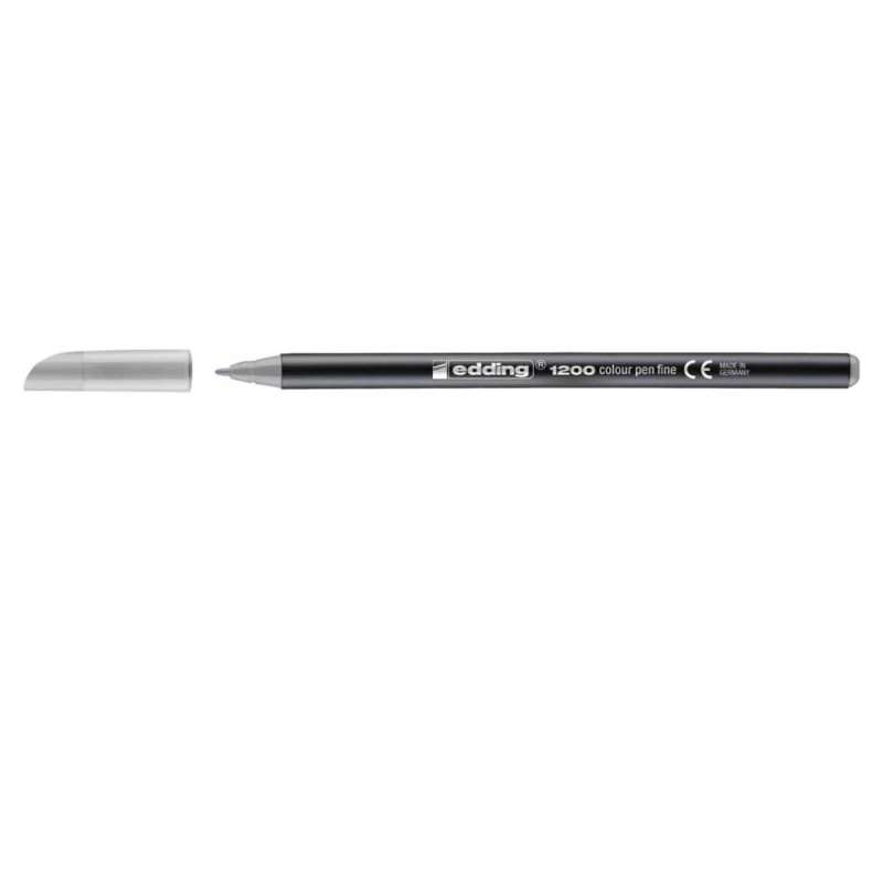 EDDING Filzschreiber Permanentmarker 0,5 - 1 mm silbergrau offen