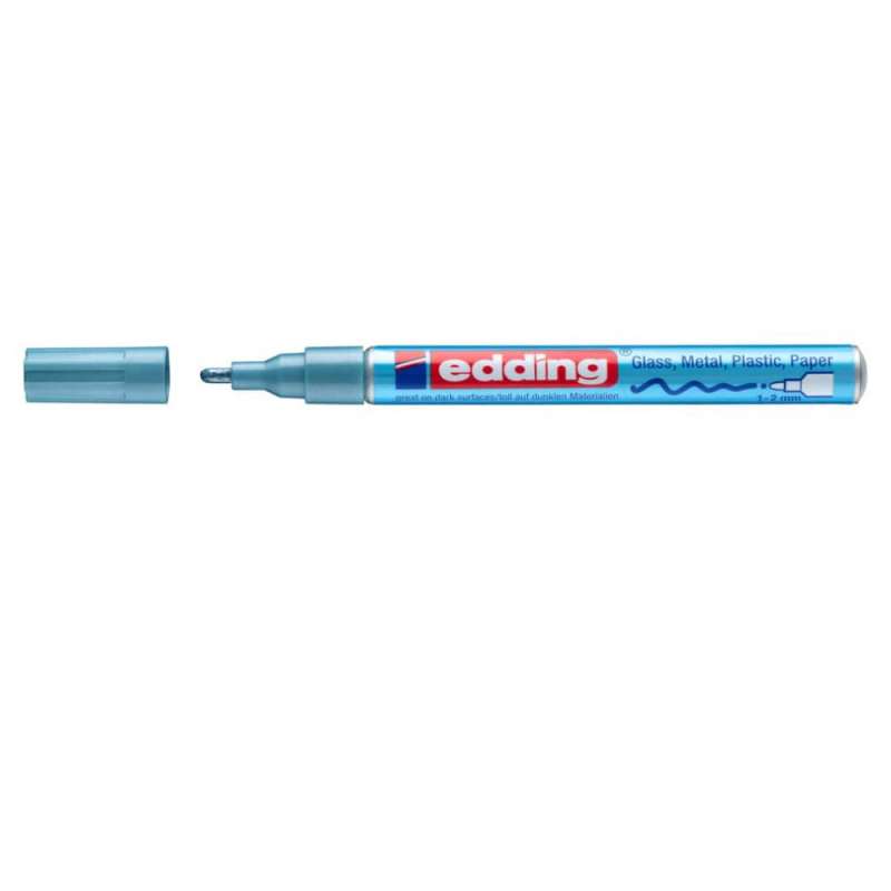 EDDING Lackmarker 1 - 2 mm hellblau metallic offen