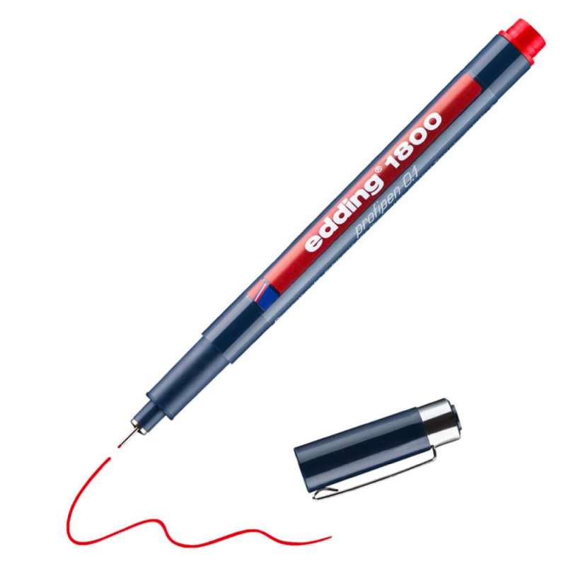 EDDING Faserzeichner Fineliner 1800 rot 0,25 mm