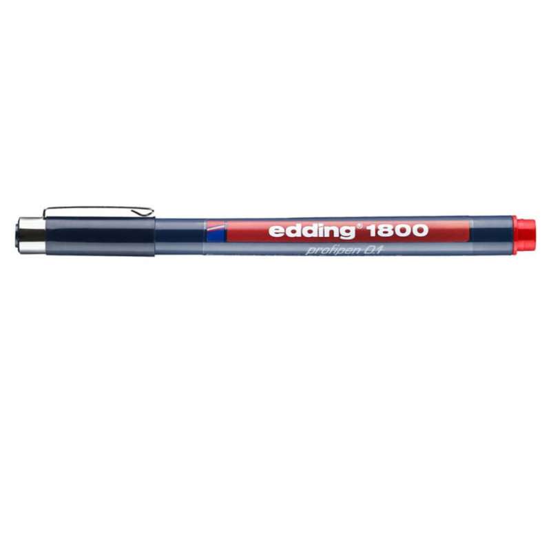 EDDING Faserzeichner Fineliner 1800 rot 0,25 mm liegend