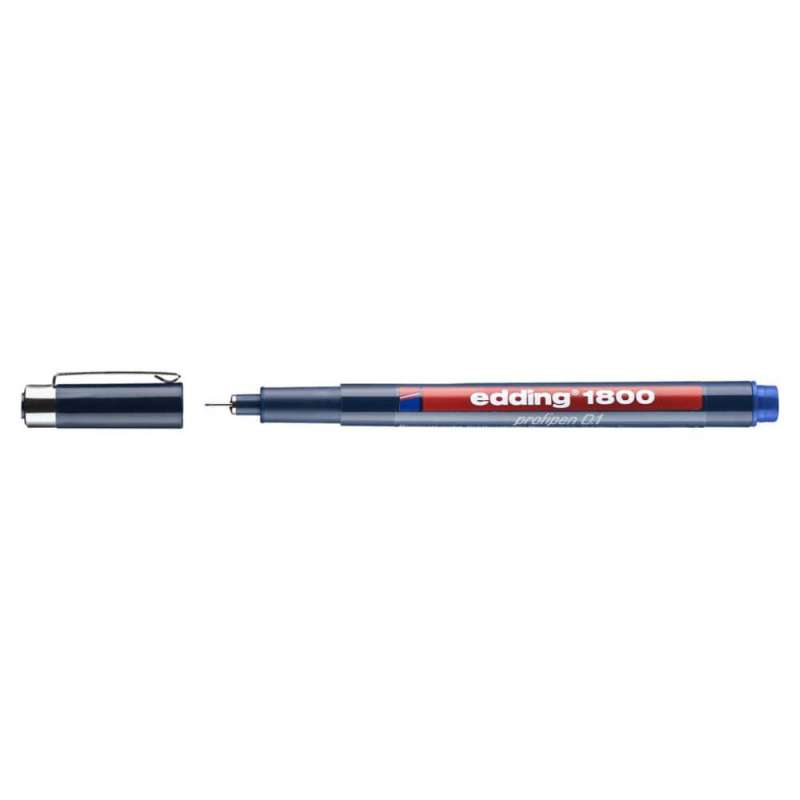 EDDING Faserzeichner Fineliner 1800 blau 0,25 mm offen