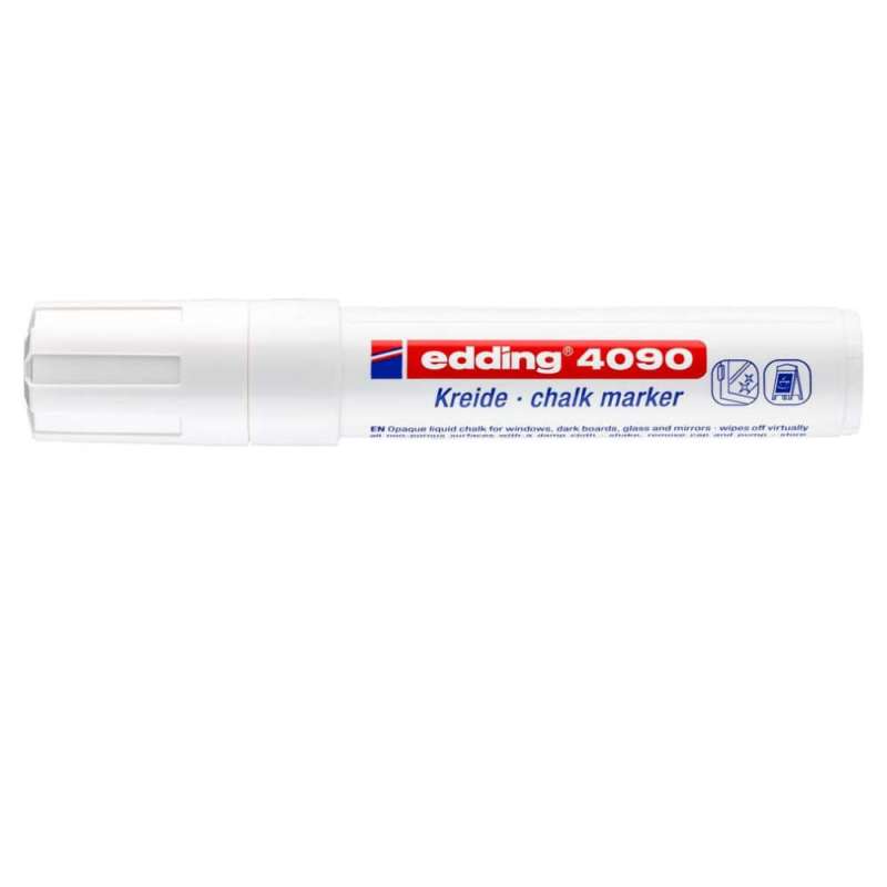 EDDING Kreidemarker 4090 und 4095 weiß 4 - 15 mm geschlossen