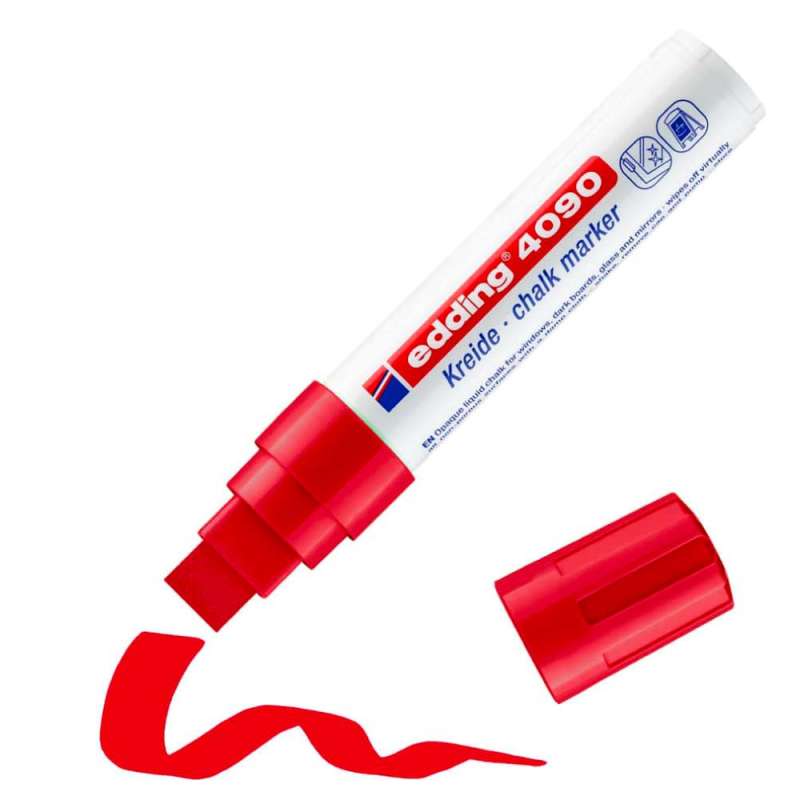 EDDING Kreidemarker 4090 und 4095 rot 4 - 15 mm