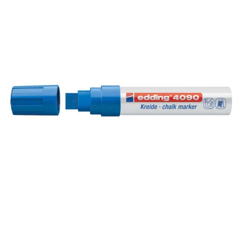 EDDING Kreidemarker 4090 und 4095 blau 4 - 15 mm offen