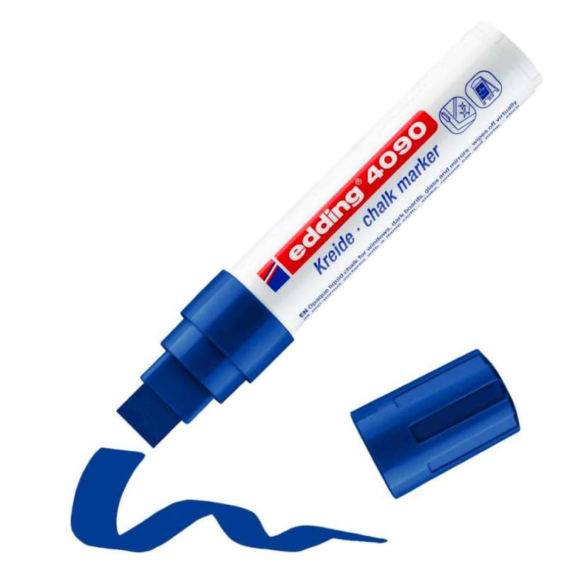 EDDING Kreidemarker 4090 und 4095 blau 4 - 15 mm