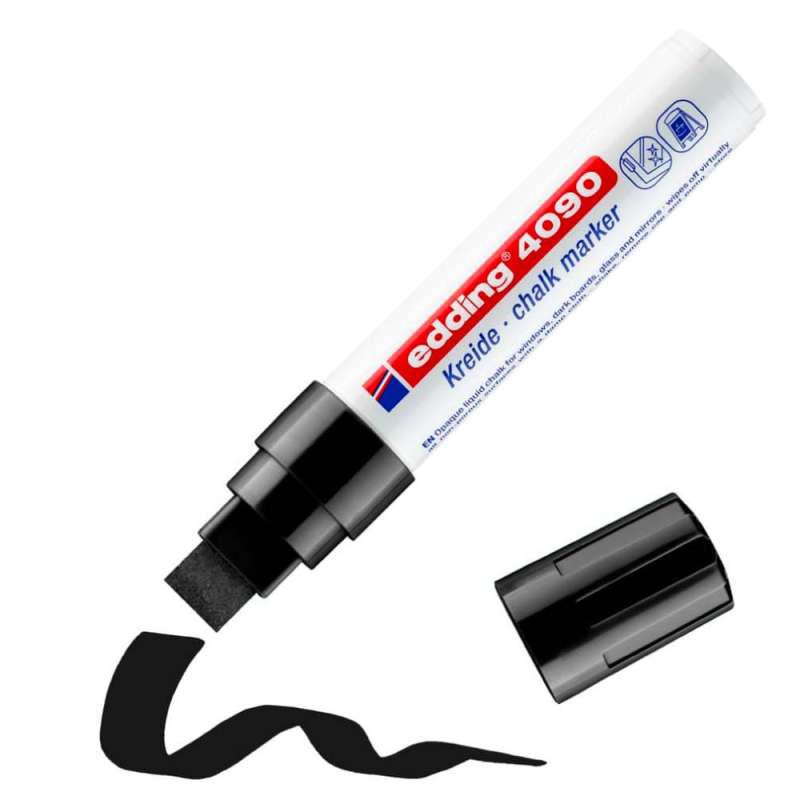 EDDING Kreidemarker 4090 und 4095 schwarz 4 - 15 mm