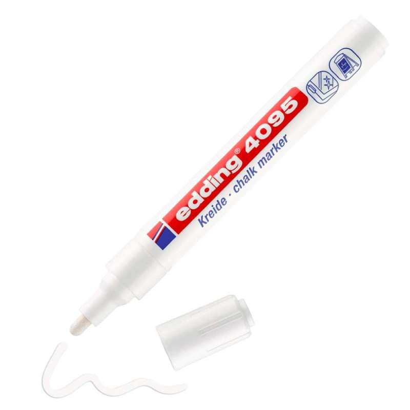EDDING Kreidemarker 4090 und 4095 weiß 2 - 3 mm