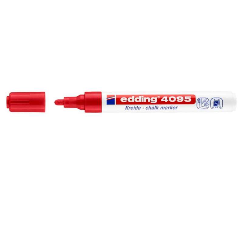 EDDING Kreidemarker 4090 und 4095 rot 2 - 3 mm offen