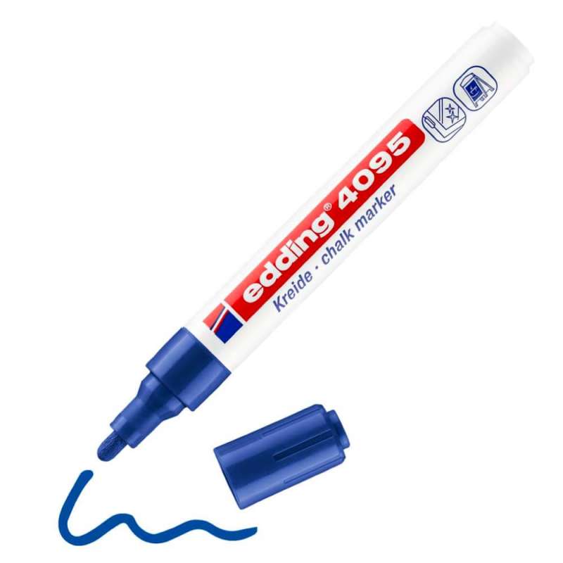 EDDING Kreidemarker 4090 und 4095 blau 2 - 3 mm