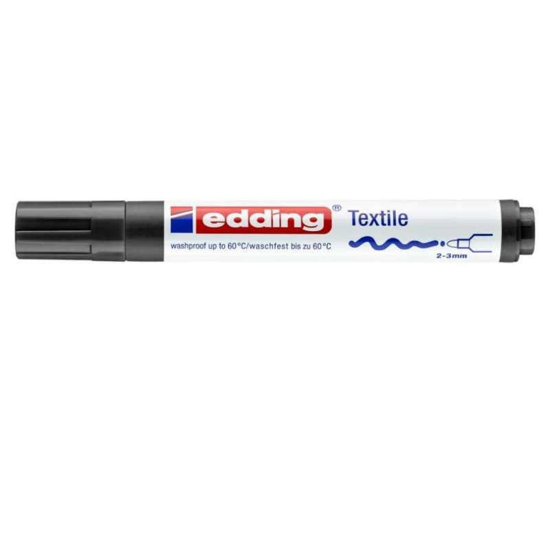 EDDING T-Shirt Marker 4500 und 4600 schwarz  2 - 3 mm geschlossen