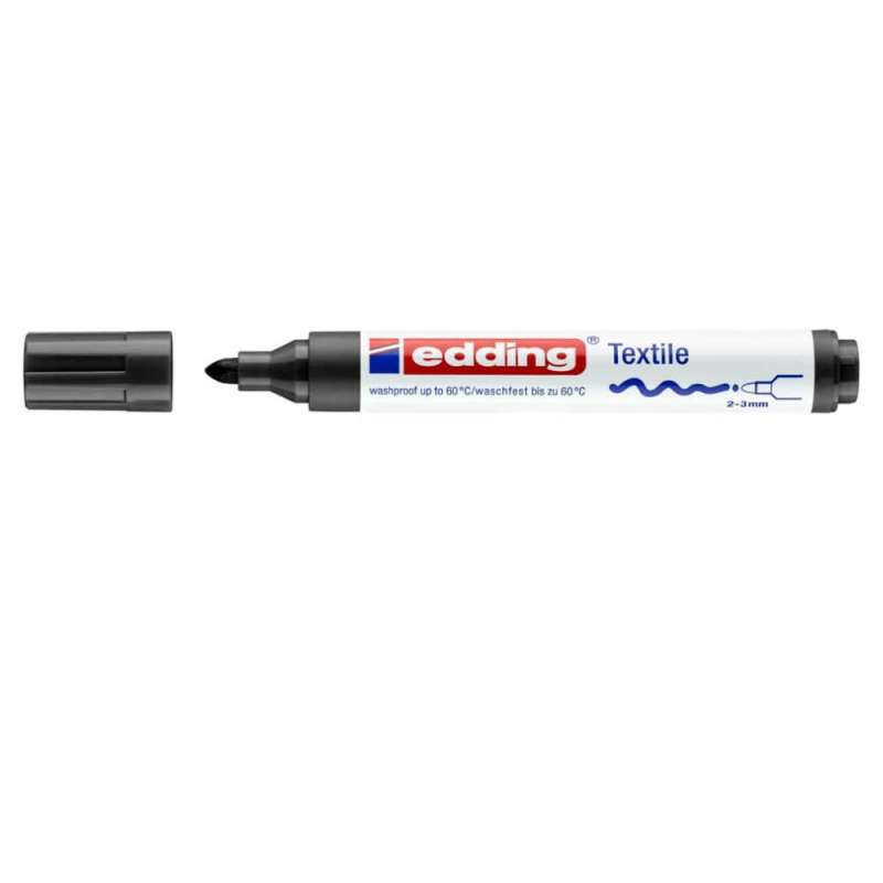 EDDING T-Shirt Marker 4500 und 4600 schwarz  2 - 3 mm offen