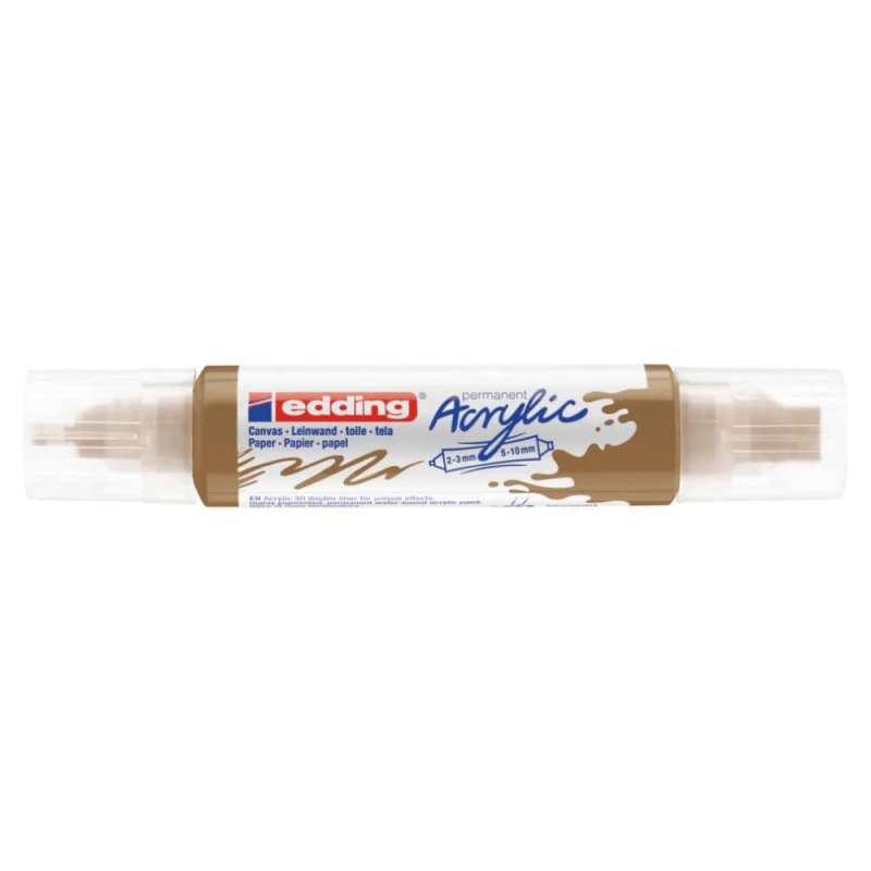 EDDING Acryl Marker 3D Double reichgold 2 - 10 mm liegend