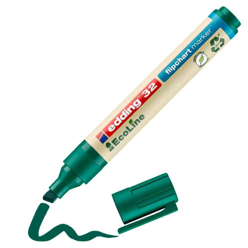 EDDING Flipchartmarker 31 und 32 Ecoline grün 1 - 5 mm