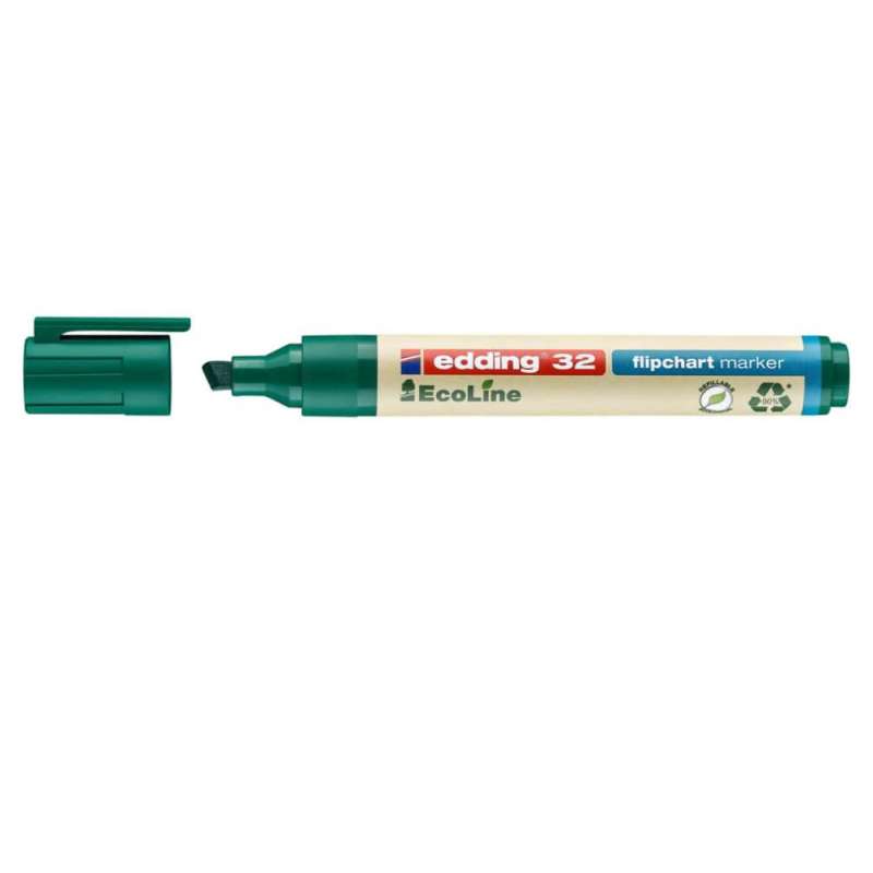 EDDING Flipchartmarker 31 und 32 Ecoline grün 1 - 5 mm offen