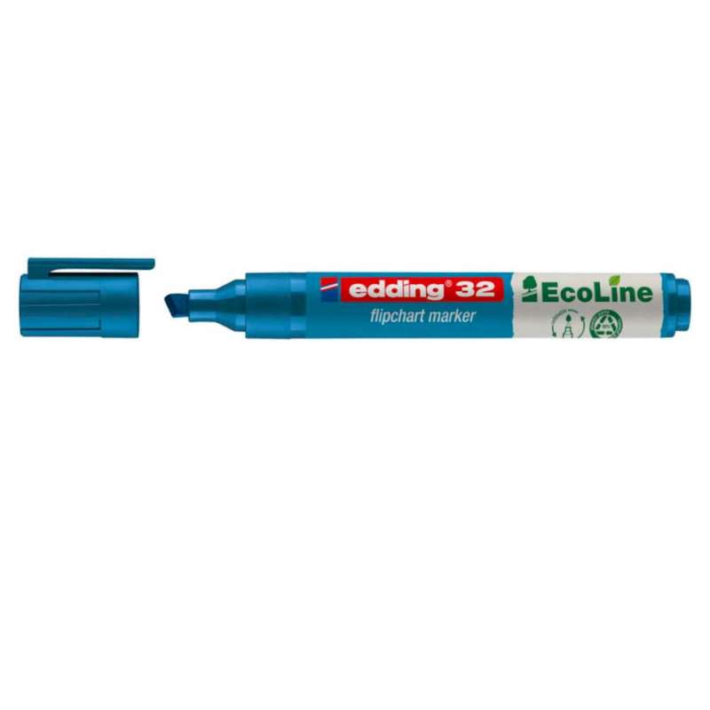 EDDING Flipchartmarker 31 und 32 Ecoline blau 1 - 5 mm offen