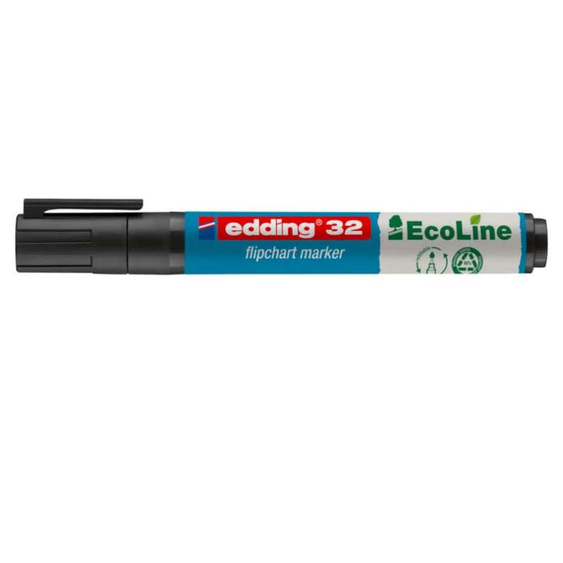 EDDING Flipchartmarker 31 und 32 Ecoline schwarz 1 - 5 mm geschlossen
