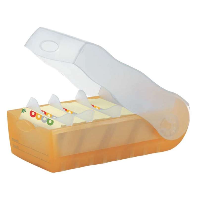 HAN Karteikartenbox Croco DIN A7 und A8 quer orange A7