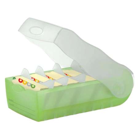 HAN Karteikartenbox Croco DIN A7 und A8 quer grün A8